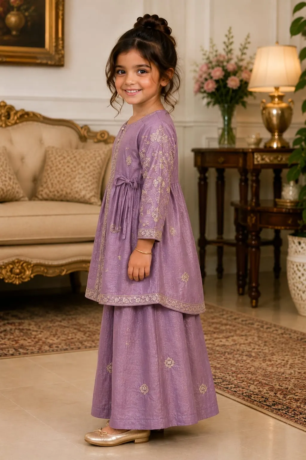 Lavender Bloom Palazzo Set