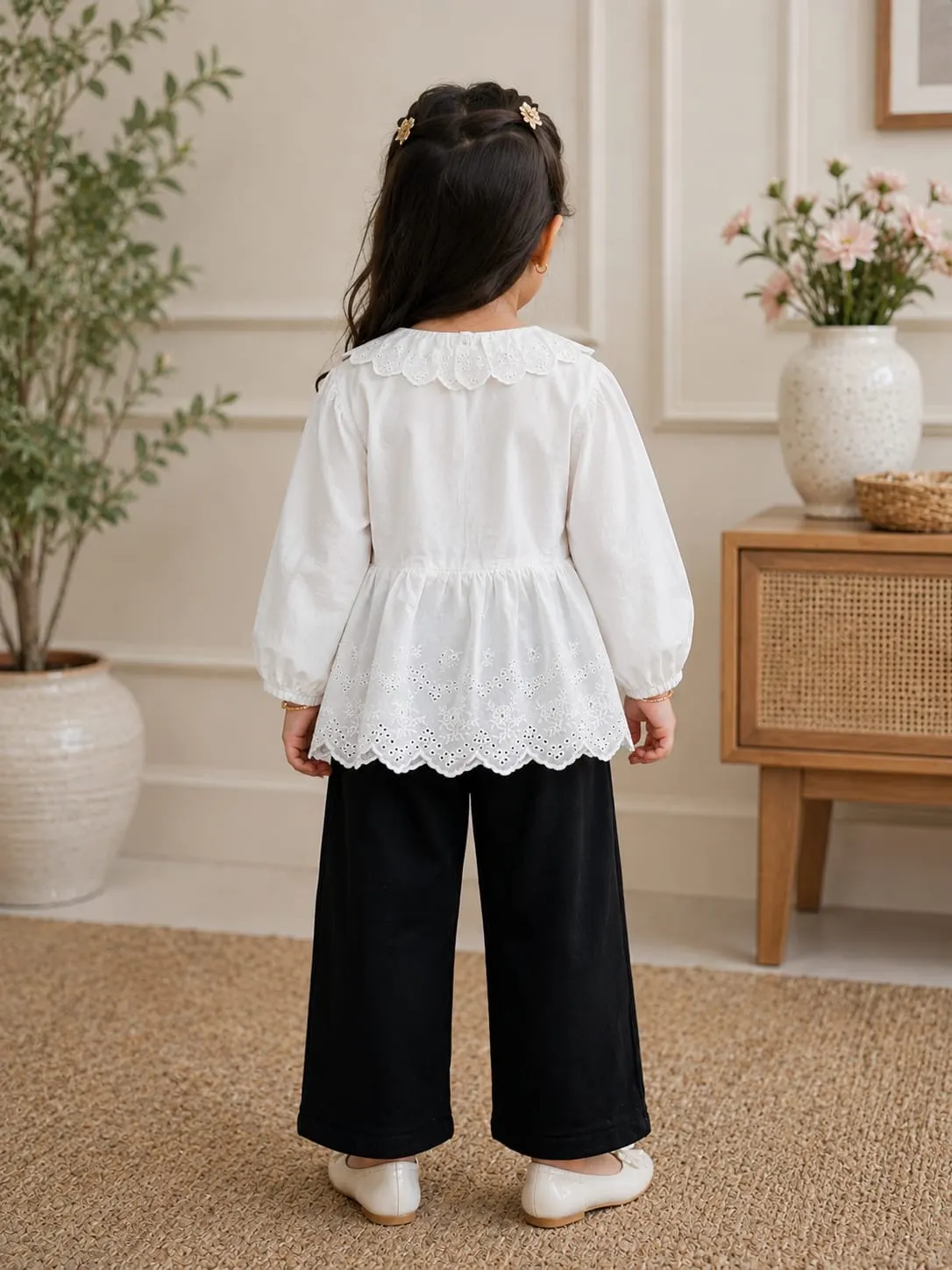 Ivory Bloom Cotton Top