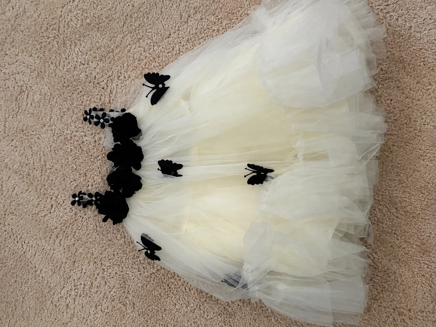 Ivory Blossom Butterfly Party Gown