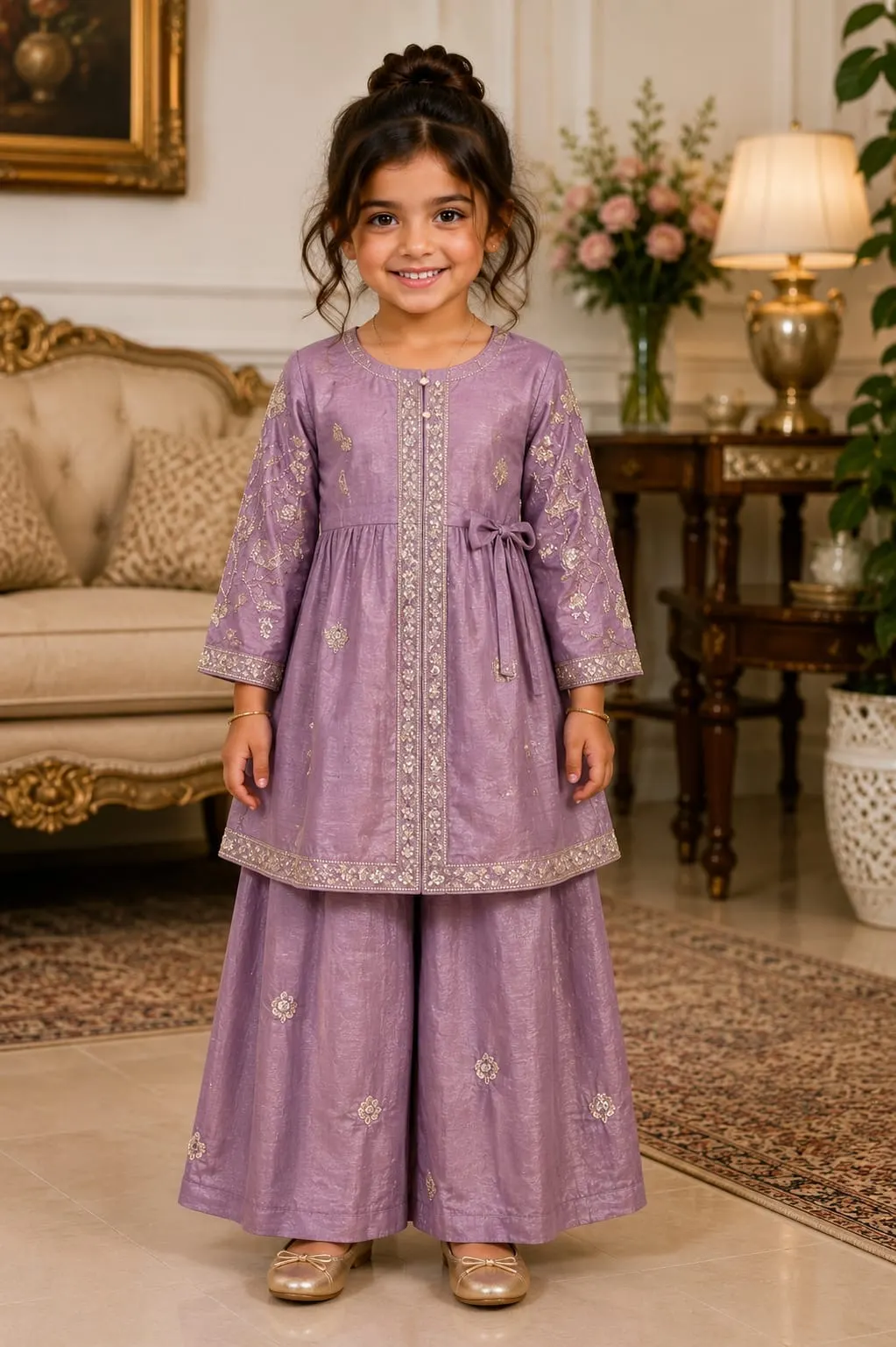 Lavender Bloom Palazzo Set