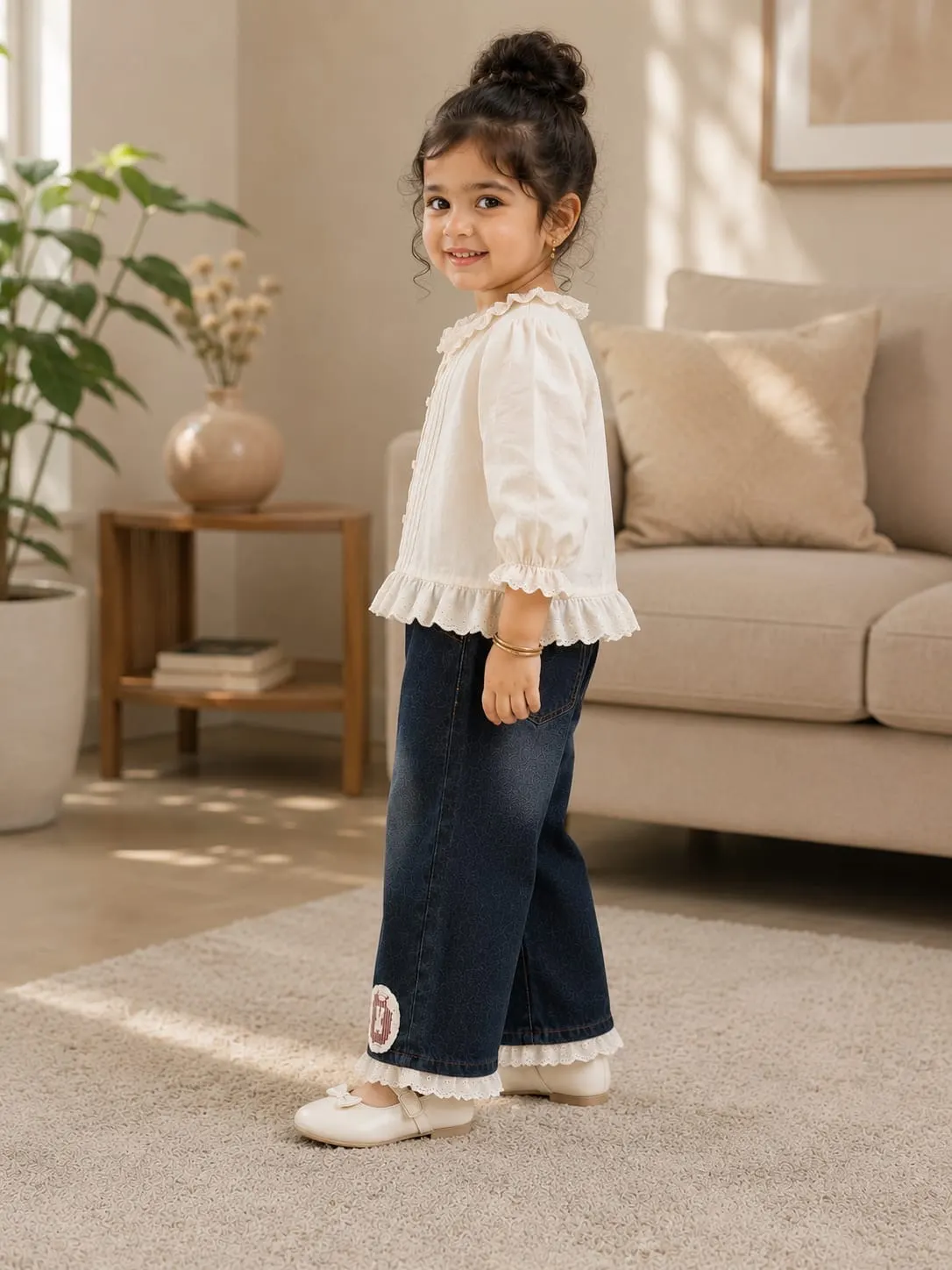 Bloom Cream Cotton Top