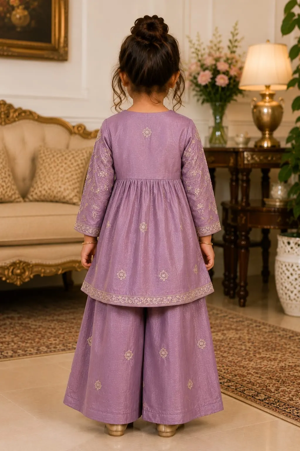 Lavender Bloom Palazzo Set